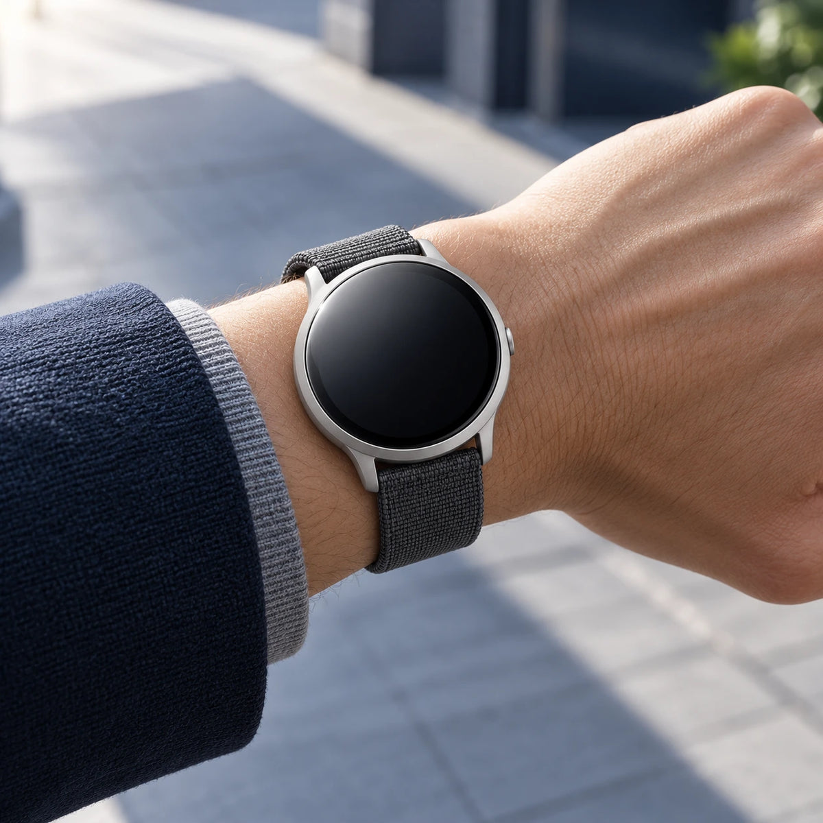 kinsorea Orbit Watch: everyday setting; surrounding objects are styling only