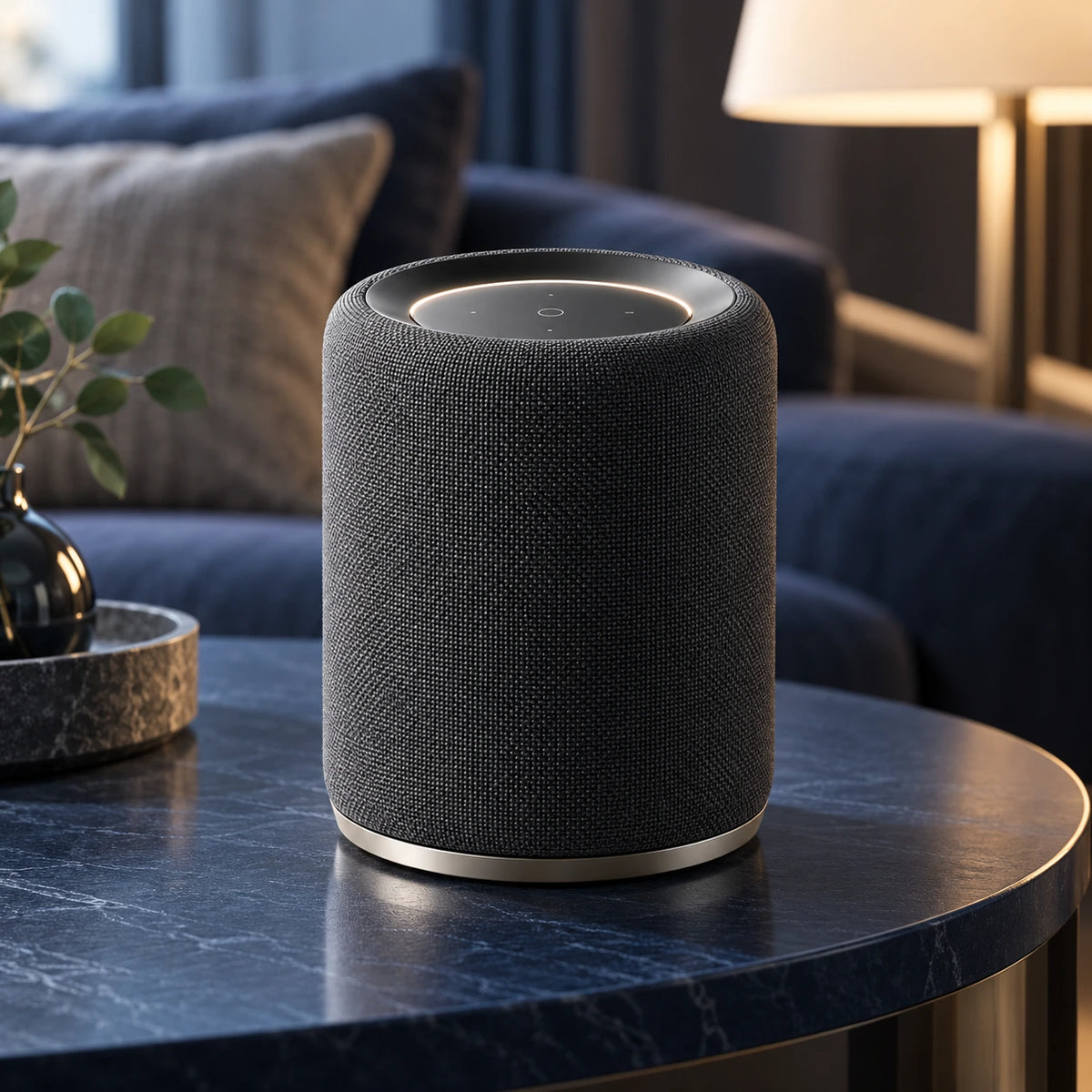 kinsorea Resonance Speaker: everyday setting; surrounding objects are styling only