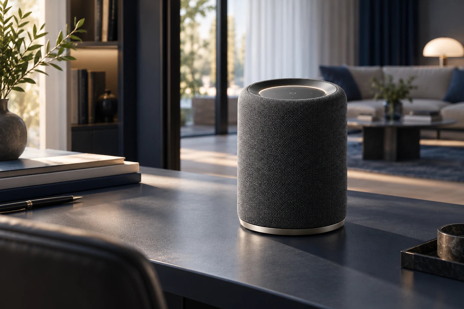 A home speaker in a modern connected living space