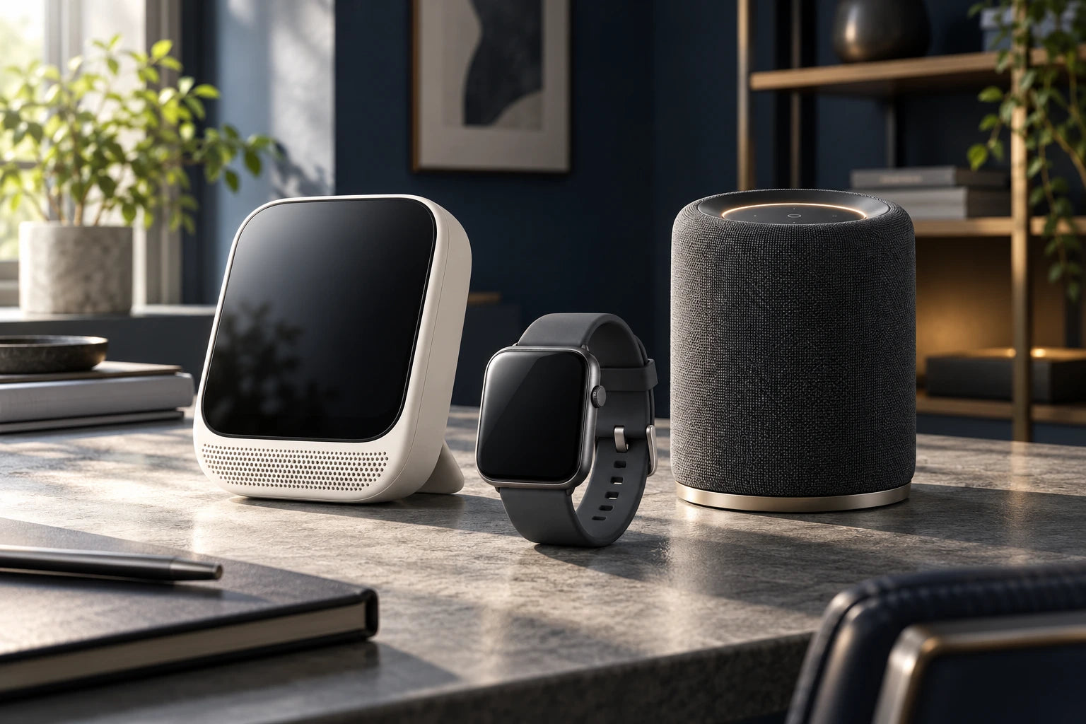 Connected living devices in a considered modern home